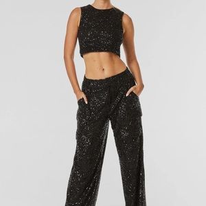 Brand new sequin black pants